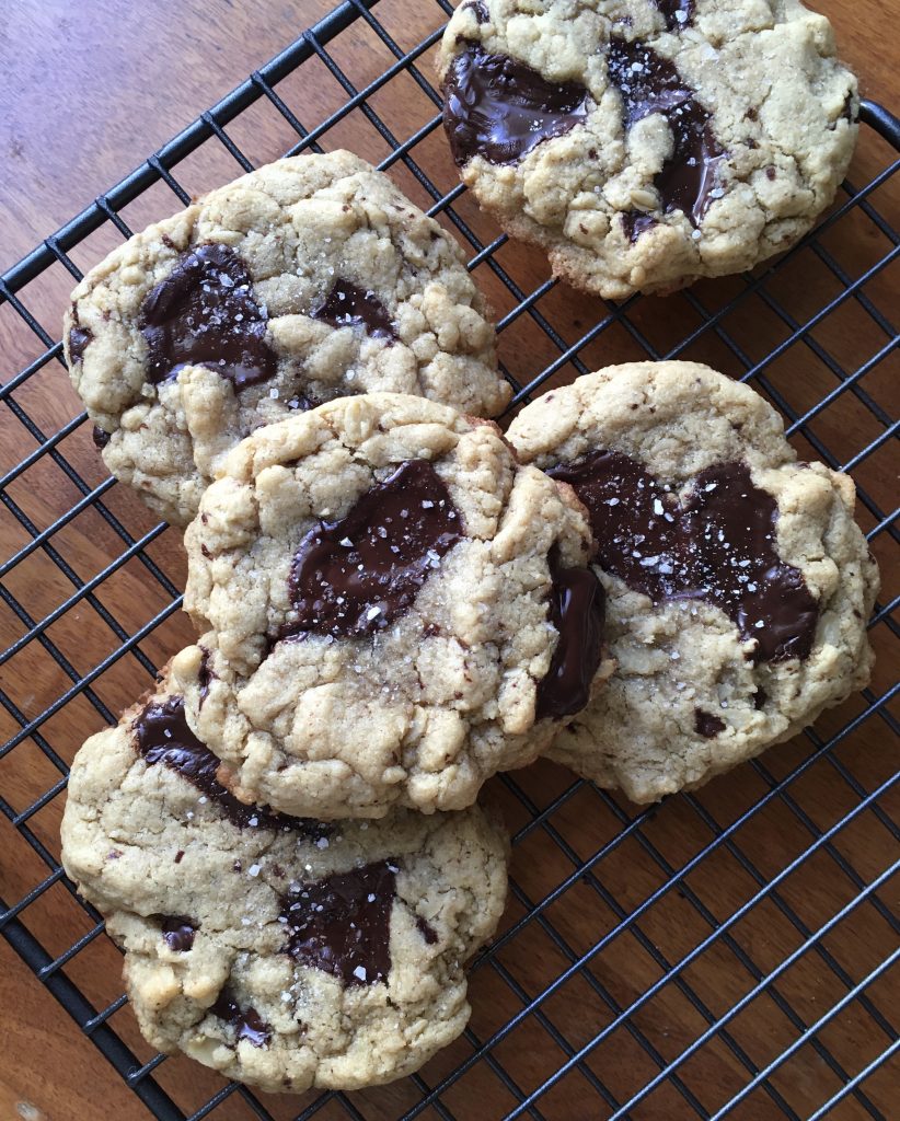Salted Tahini + Chocolate Cookies | GF + Vegan
